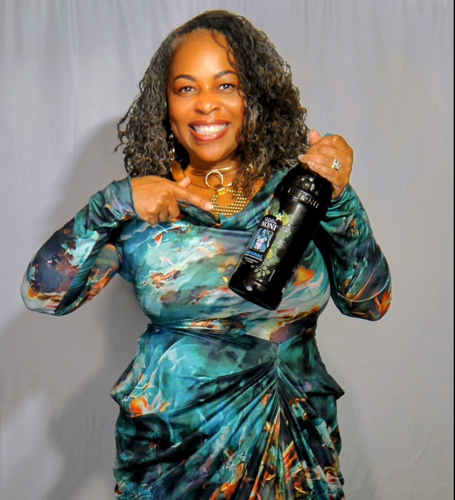 Nina S. Jones with Tahitian Noni Juice
